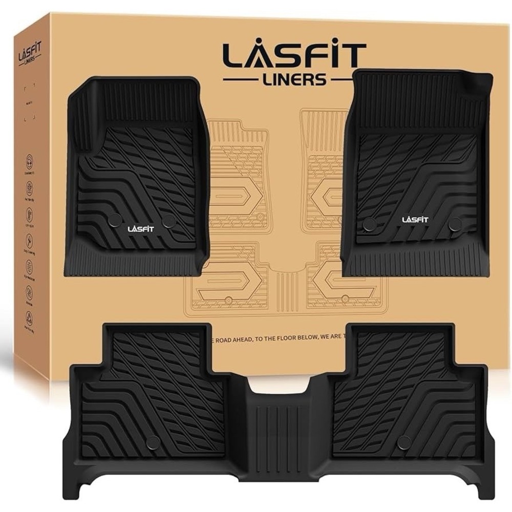 LASFIT Floor Mats 2015-2022 Chevy Colorado GMC Canyon Crew Cab TPE Floor Liners